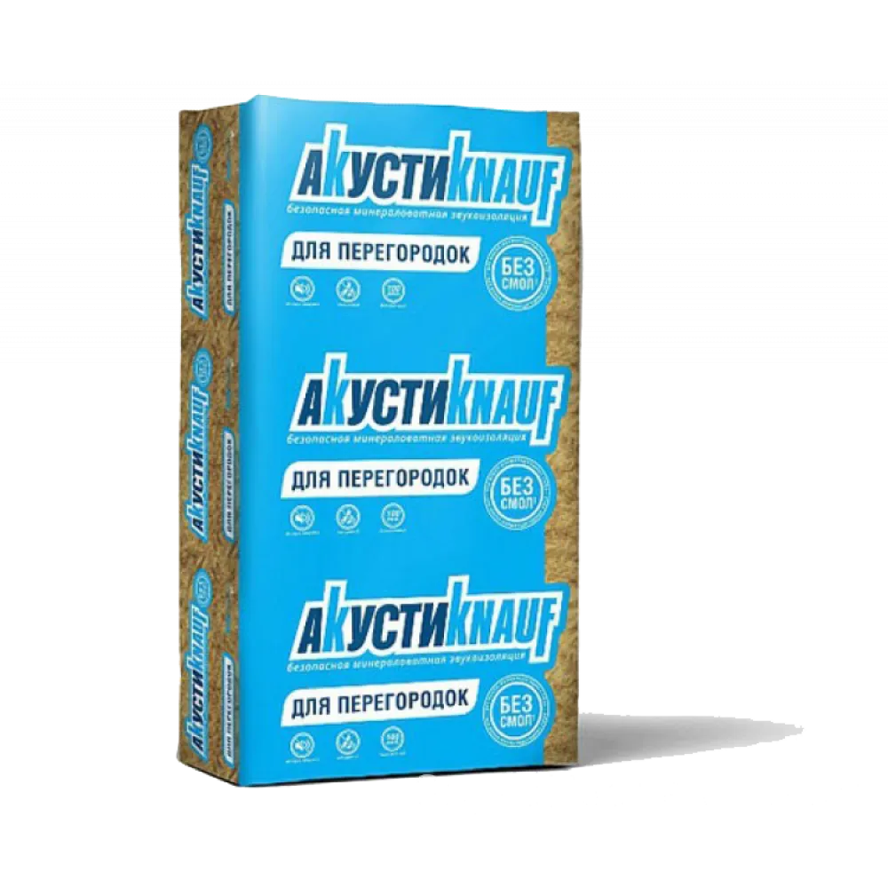 Акустик Knauf тепло-звукоизоляционная плита 1230х610х50 мм (12 м²)